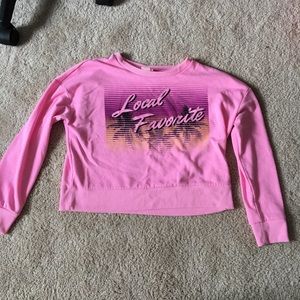 Pink cropped sweatshirt